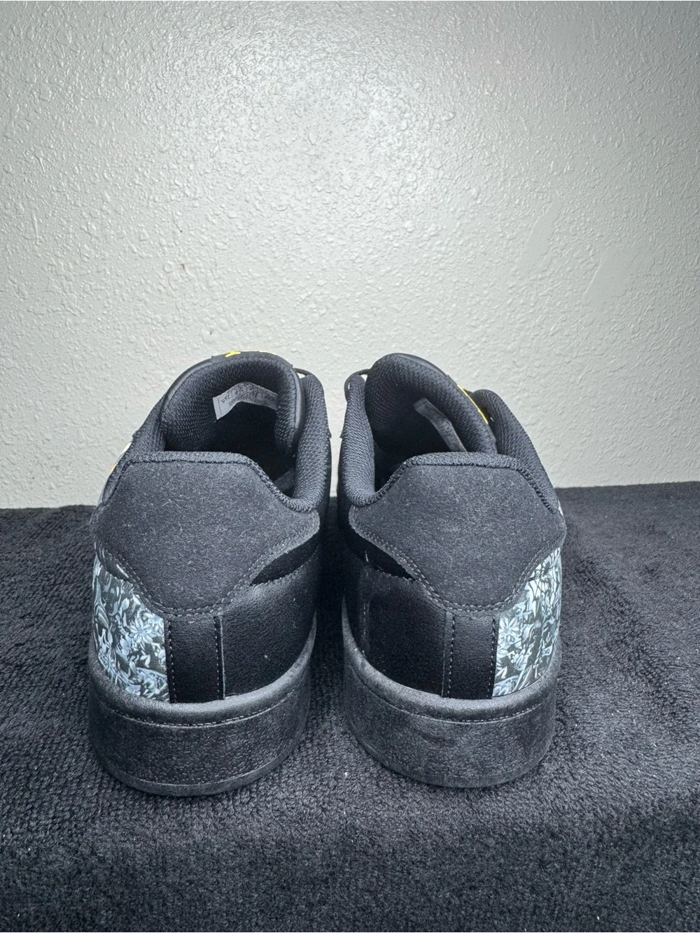 Ed Hardy Men's Black Fashion Sneakers with Tattoo Graphics size 9.5
